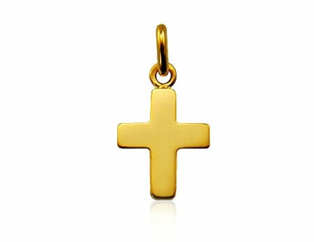 Pendentif Arthus Bertrand Baby Cross en or jaune poli