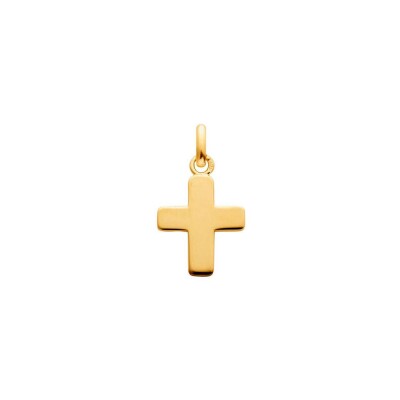 Pendentif Arthus Bertrand Croix Baby Cross F. mince or jaune poli