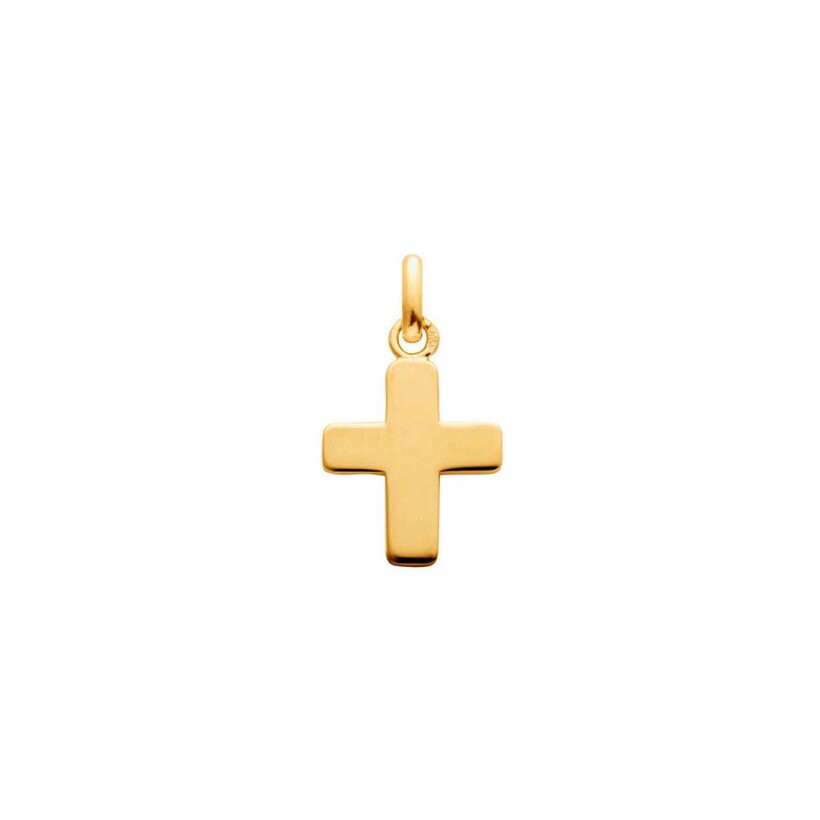 Arthus Bertrand Croix Baby Cross medallion, yellow gold, 10mm