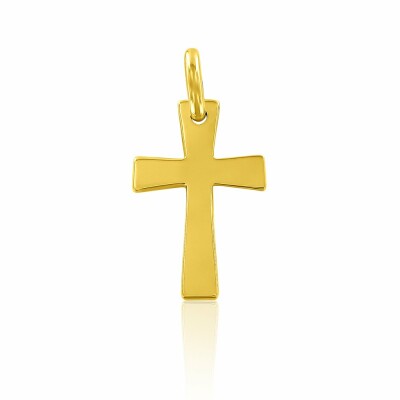 Pendentif Arthus Bertrand Croix Evasée 18 mm or jaune poli