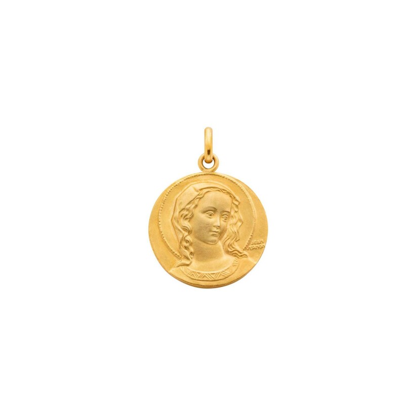 Médaille Arthus Bertrand Virgo Amabilis en or jaune sablé, 23mm