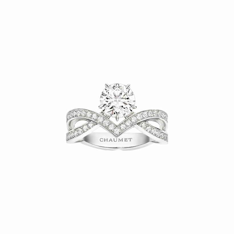 Solitaire Chaumet Josephine Amour D'Aigrette en platine et diamants