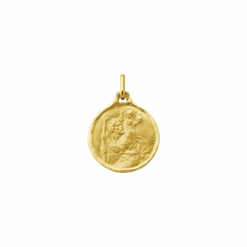 Médaille Augis St Christophe en or jaune, 16mm