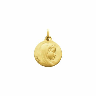 Médaille Augis Vierge profil droit en or jaune, 20mm