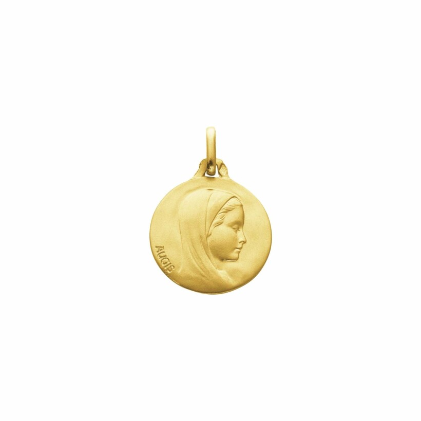 Médaille Augis Vierge profil droit en or jaune, 20mm
