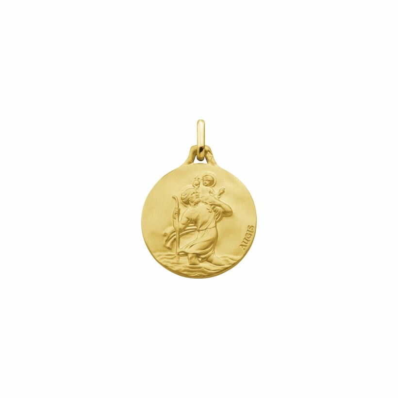Médaille Augis St Christophe en or jaune, 20mm