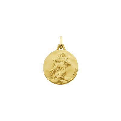 Médaille Augis St Christophe en or jaune, 18mm