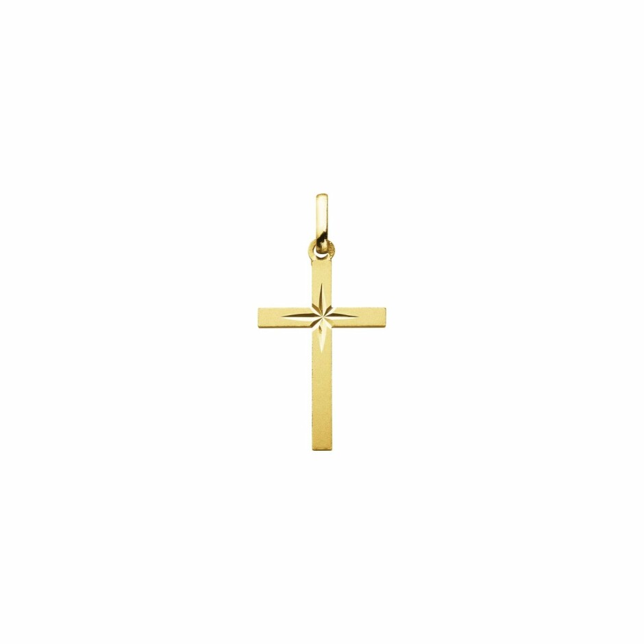 Médaille Augis Croix en or jaune, 20x13mm