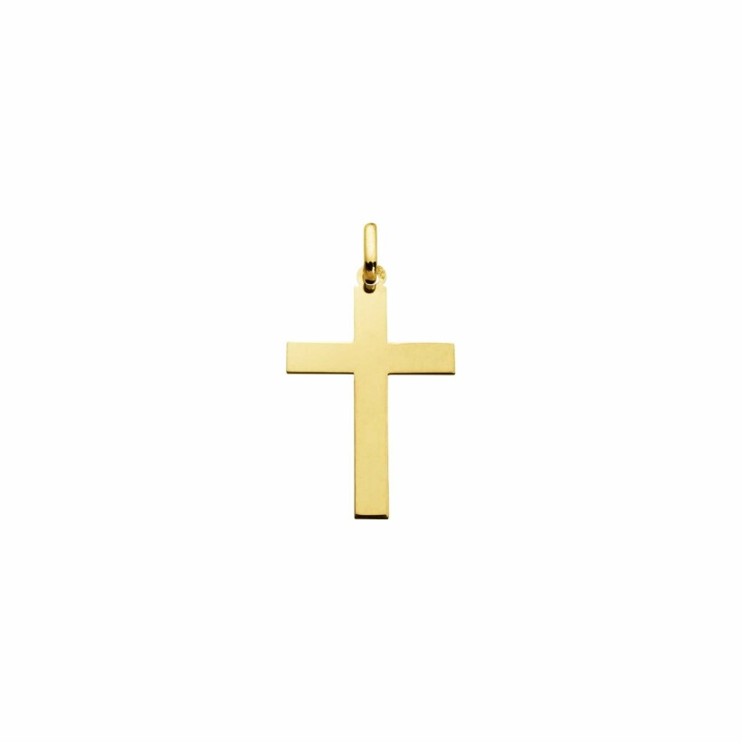 Médaille Augis Croix polie en or jaune, 22x15mm