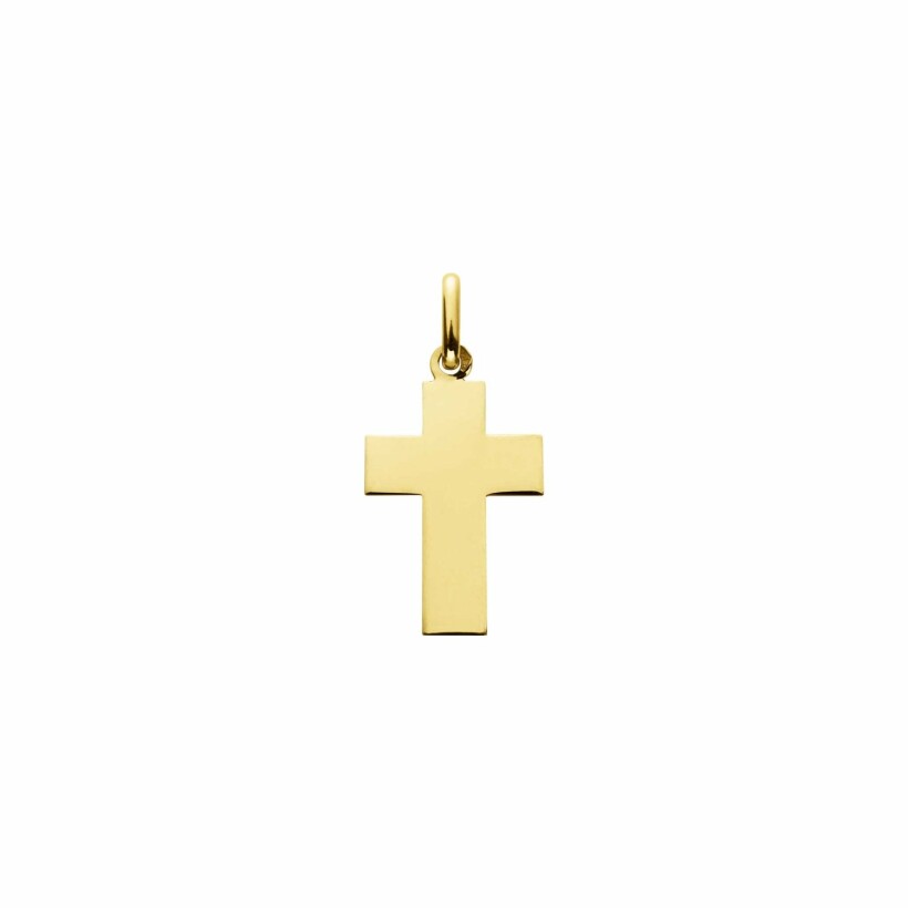 Médaille Augis Croix polie en or jaune, 16x11mm