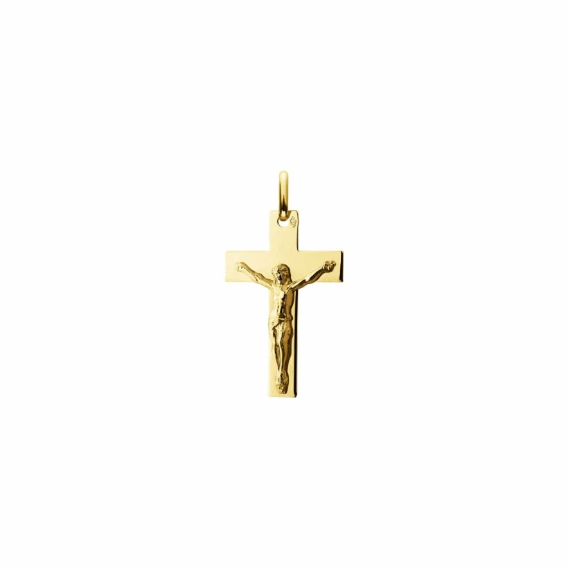 Médaille Augis Croix Christ en or jaune, 24x16mm