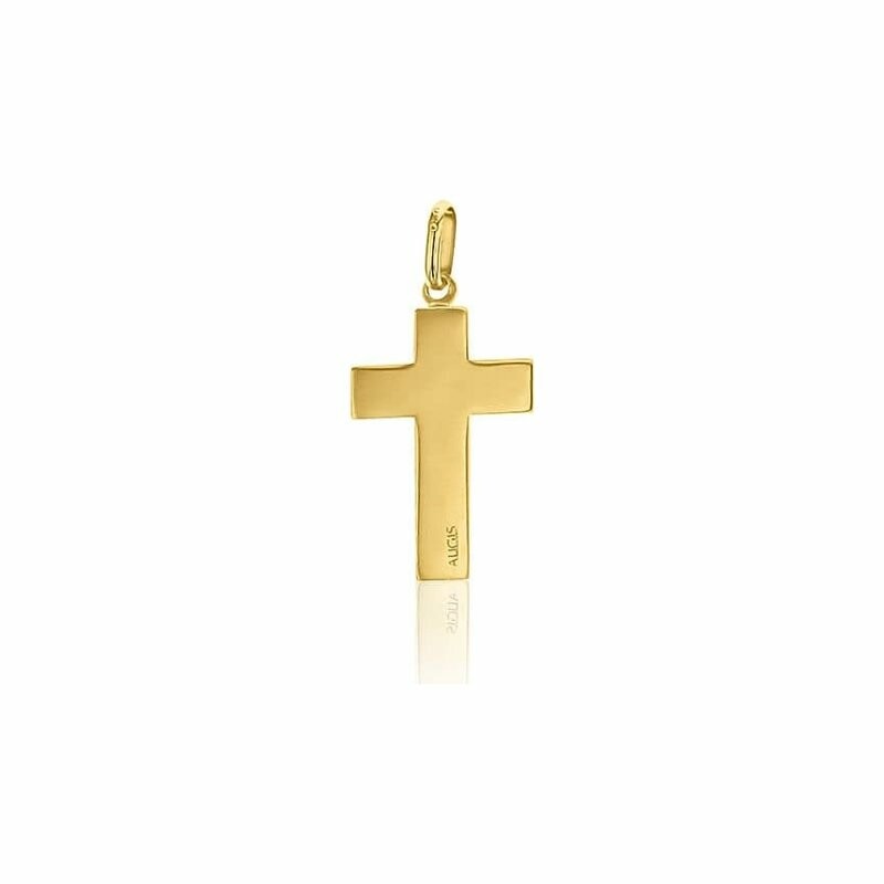 Médaille de baptême Augis Croix en or jaune, 20x15mm