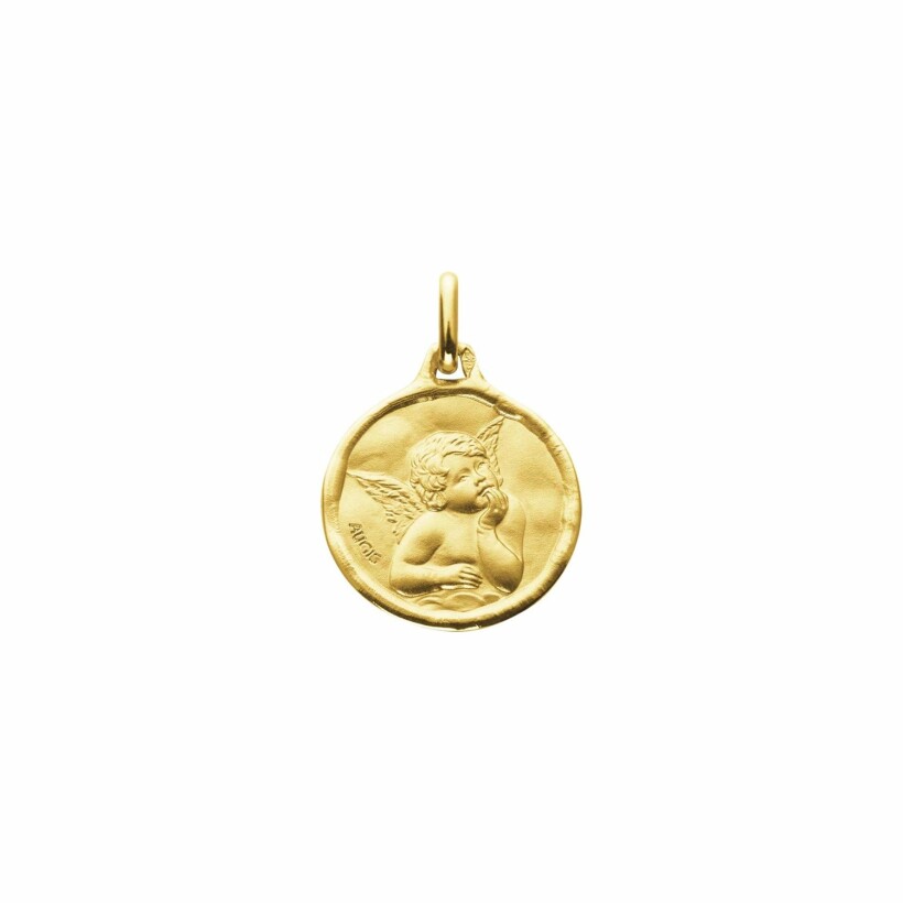 Médaille Augis Ange Raphaël en or jaune, 16mm