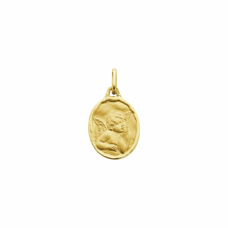Médaille Augis Ange Raphaël ovale en or jaune, 16mm