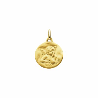Médaille Augis Ange Raphaël en or jaune, 20mm