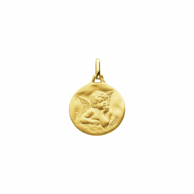 Médaille Augis Ange Raphaël en or jaune, 20mm