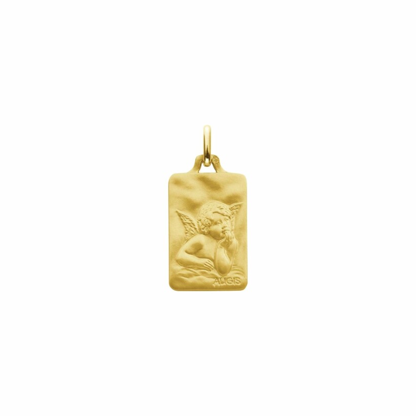 Médaille Augis Ange Raphaël en or jaune, 18mm