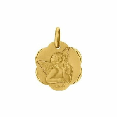 Médaille de baptême Augis Ange de Raphaël en or jaune, 16mm