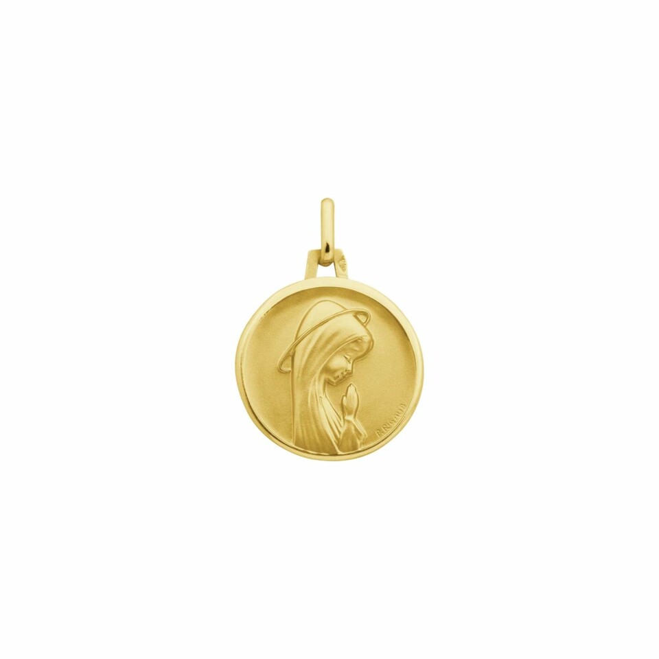 Médaille Augis Vierge auréolée en or jaune, 16mm