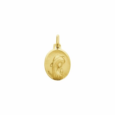 Médaille Augis Vierge ovale en or jaune, 16mm