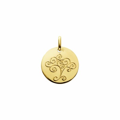 Médaille Augis Arbre de vie en or jaune, 16mm