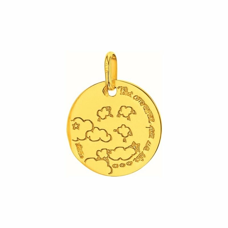 Médaille Augis Tout commence par un rêve en or jaune, 16mm