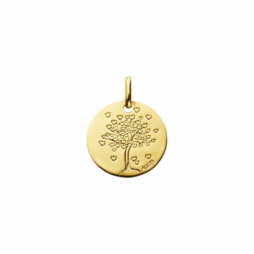 Médaille Augis Arbre aux cœurs en or jaune, 16mm