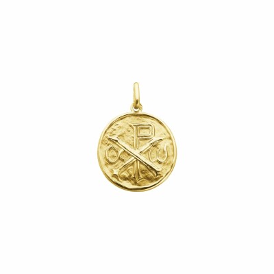 Médaille Augis Chrisme en or jaune, 18mm