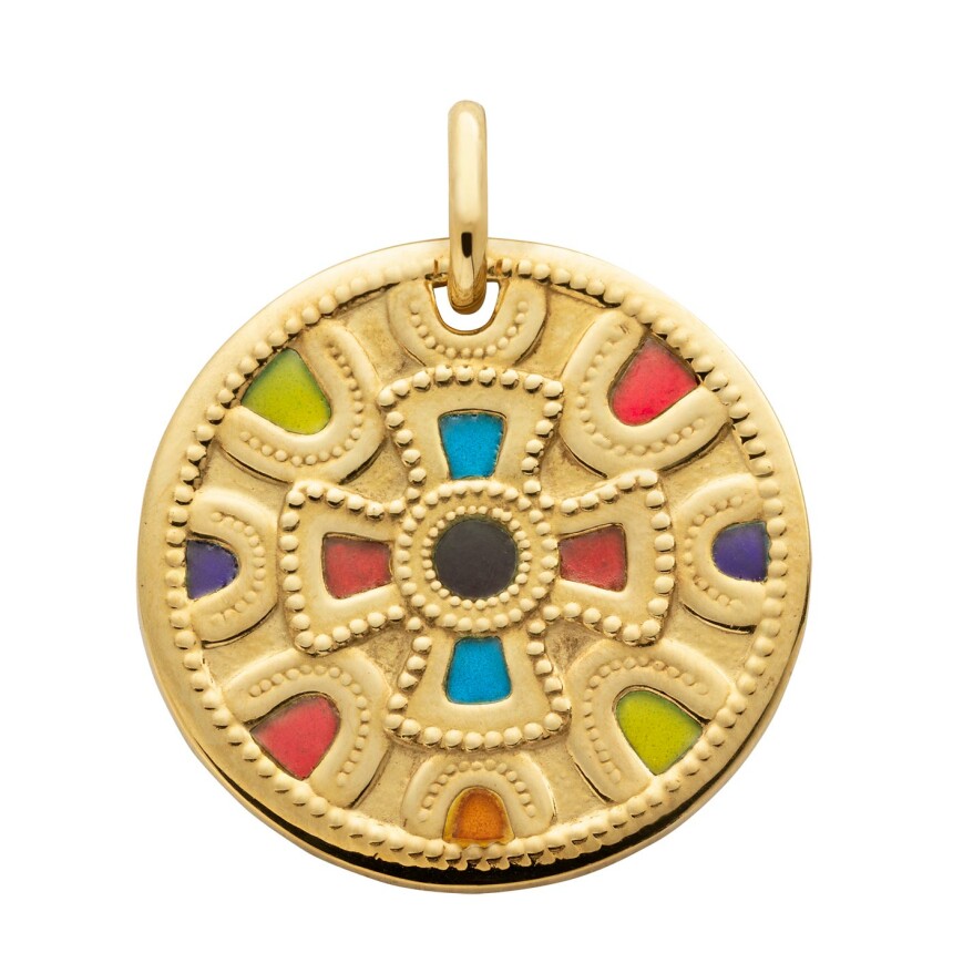 Médaille Arthus Bertrand Mérovée 30 mm multicolor or jaune