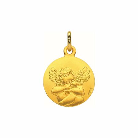 Médaille de baptême Augis Ange endormi en or jaune, 16mm