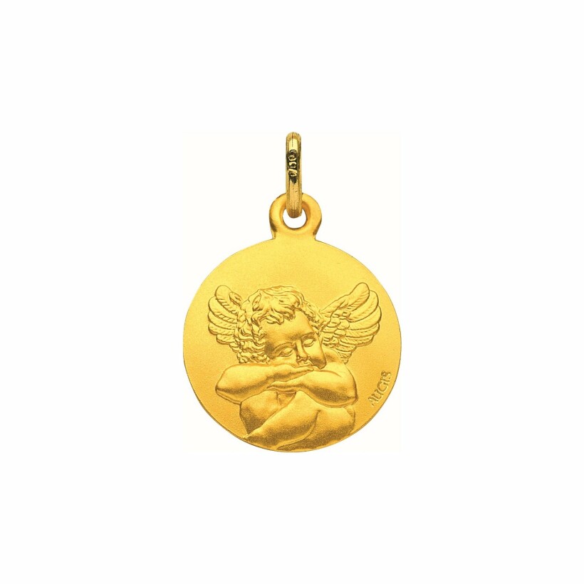 Médaille de baptême Augis Ange endormi en or jaune, 16mm