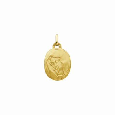 Médaille Augis Vierge au voile en or jaune, 21mm