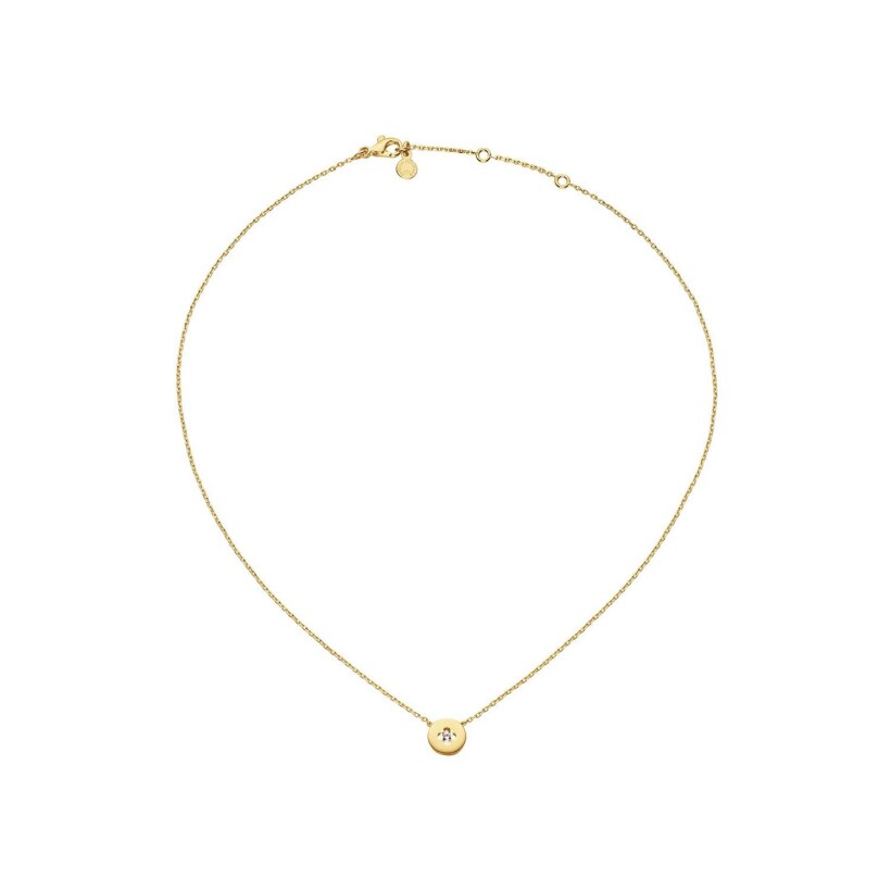 Royal Arthus Bertrand necklace, polished yellow gold and diamond