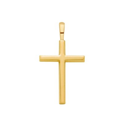 Pendentif Arthus Bertrand Croix Fil Carré - hauteur 18 mm - Or jaune