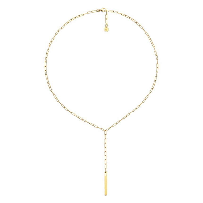 Collier Arthus Bertrand Twenty Cravate 45cm Or Jaune