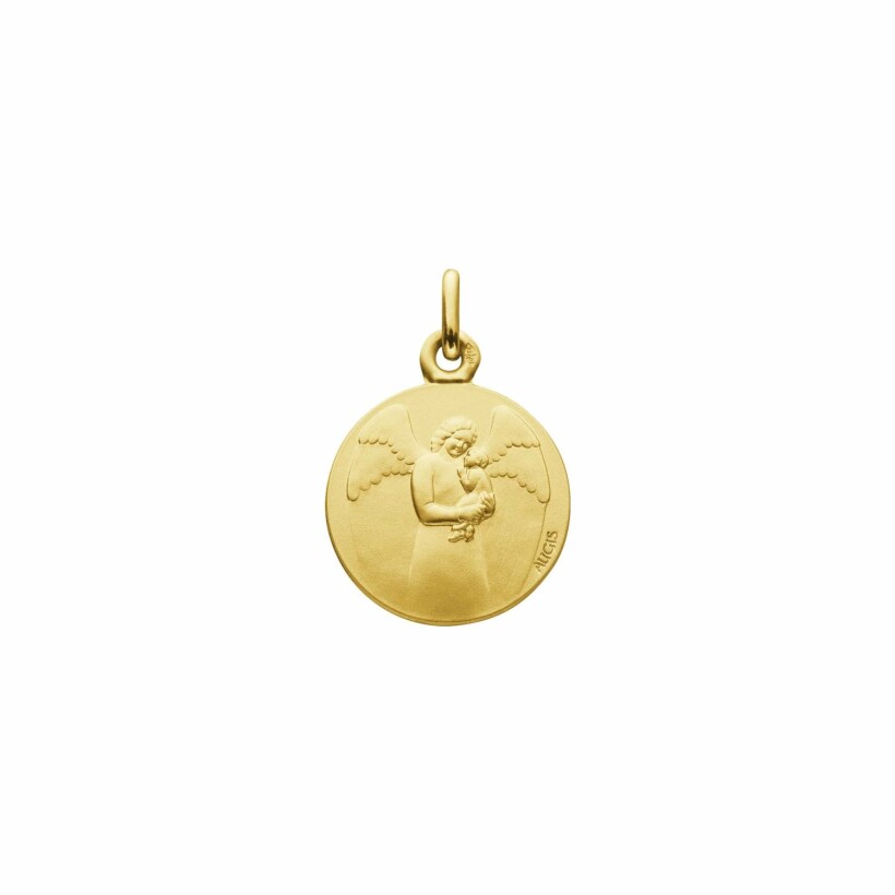 Médaille Augis Ange gardien bébé en or jaune, 16mm