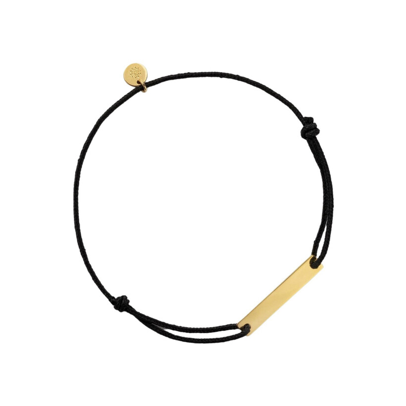 Arthus Bertrand chain bracelet, liquorice on link, yellow gold