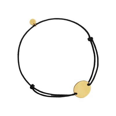 Arthus Bertrand Gourmette Galet cord Bracelet, yellow gold, 14mm