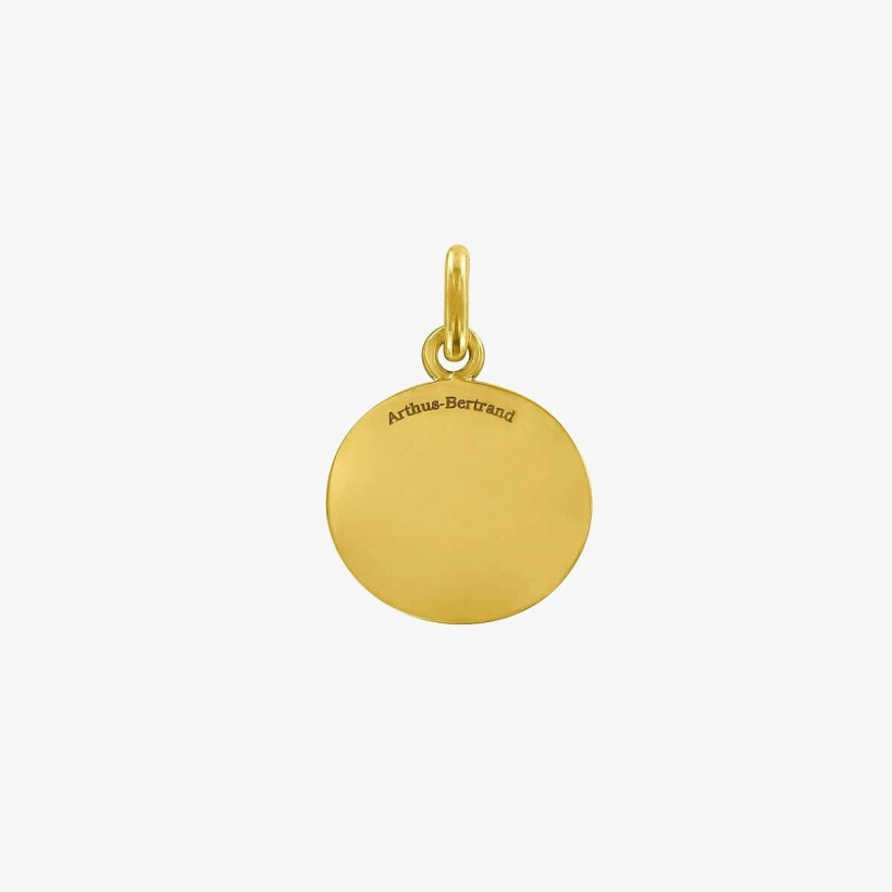 Arthus Bertrand raphael's angel pebble medal, polished yellow gold