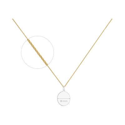 Arthus Bertrand round chain convict, yellow gold