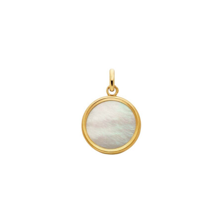 Pendentif Uni Arthus Bertrand en or jaune poli et nacre