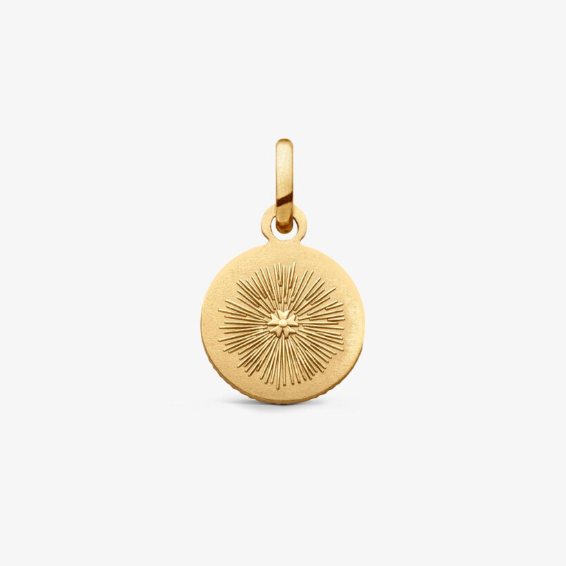 Médaille Arthus Bertrand Cœur en or jaune poli et laque ivoire
