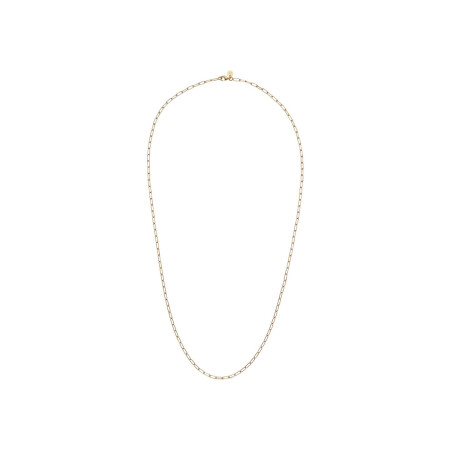 Arthus Bertrand rectangular link chain necklace, polished yellow gold