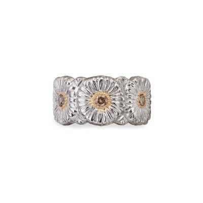 Bagues Buccellati Blossoms en argent et diamant