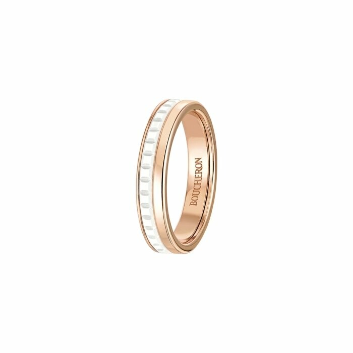 Boucheron Quatre Radiant Edition wedding ring, pink gold