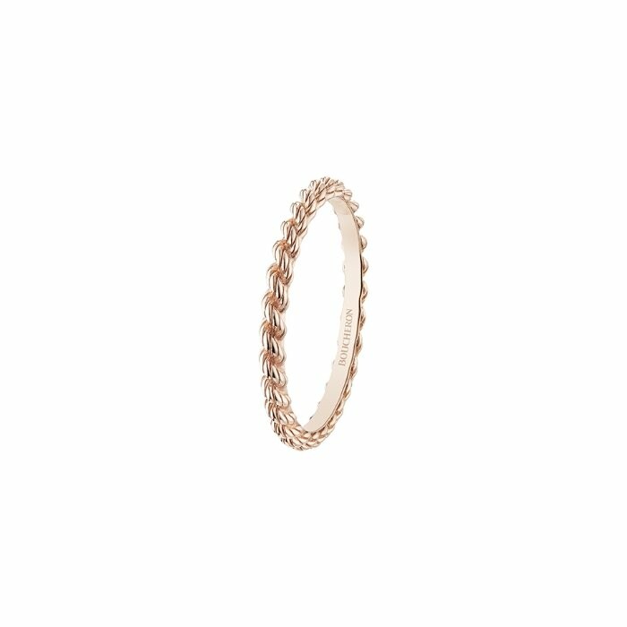 Boucheron Serpent Bohème wedding ring, pink gold