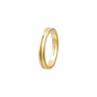 Boucheron Double Godron Ehering aus Gelbgold