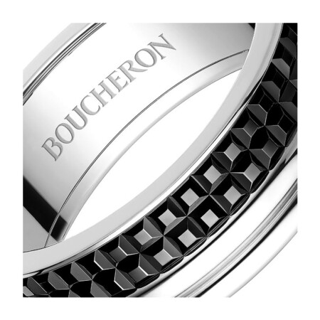 Alliance Boucheron Quatre Black Edition, grand modèle, en or blanc et PVD noir