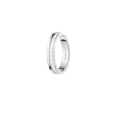 Boucheron Quatre Double White Edition wedding ring, white gold and white ceramic