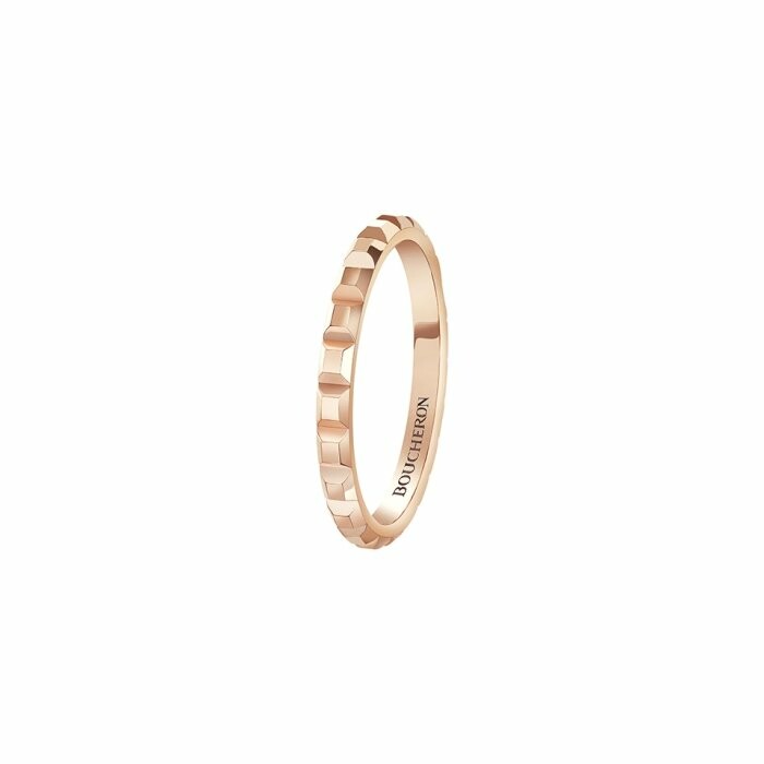 Boucheron Clou de Paris wedding ring, pink gold